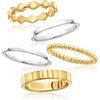 image:imageRossSimons Silver and 14kt GoldPlated Jewelry Set 5 Stackable RingsNo Gemstone