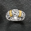 image:imageRossSimons Sterling Silver and 14kt Yellow Gold Byzantine Station RingNo Gemstone