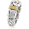 image:imageRossSimons Sterling Silver and 14kt Yellow Gold Byzantine Station RingNo Gemstone