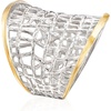 image:imageRossSimons Sterling Silver and 14kt Yellow Gold FreeForm Lattice RingNo Gemstone
