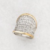 image:imageRossSimons Sterling Silver and 14kt Yellow Gold FreeForm Lattice RingNo Gemstone