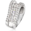 image:imageRossSimons Sterling SilverPlated Curved Ring With 190 ct tw CzsCubic Zirconia