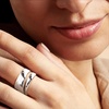 image:imageRossSimons Sterling SilverPlated MultiRow RingNo Gemstone