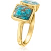 image:imageRossSimons Turquoise and 130 Carat Sky Blue Topaz Toi Et Moi Ring in 18kt Gold Over SterlingCreated Turquoise