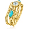 image:imageRossSimons Turquoise and 50 Carat Sky Blue Topaz Ring in 18kt Gold Over SterlingCreated Turquoise
