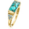 image:imageRossSimons Turquoise and 70 ct tw Sky Blue Topaz Ring in 18kt Gold Over SterlingCreated Turquoise
