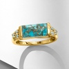 image:imageRossSimons Turquoise and 70 ct tw Sky Blue Topaz Ring in 18kt Gold Over SterlingCreated Turquoise