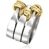 image:imageRossSimons TwoTone Sterling Silver Wrapped Station RingNo Gemstone