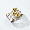 image:imageRossSimons TwoTone Sterling Silver Wrapped Station RingNo Gemstone