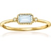 image:imagePure Collection by RossSimons 020 Carat BezelSet Aquamarine Ring With Diamonds in 14kt Yellow GoldAquamarine