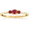 image:imagePure Collection by RossSimons 020 ct tw Ruby 3Stone Ring in 14kt Yellow GoldRuby