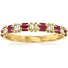 image:imagePure Collection by RossSimons 030 ct tw Ruby and 11 ct tw Diamond Ring in 14kt Yellow GoldRuby