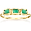 image:imagePure Collection by RossSimons 040 ct tw Emerald 3Stone Ring in 14kt Yellow GoldEmerald