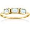 image:imagePure Collection by RossSimons 070 ct tw Aquamarine 3Stone Ring in 14kt Yellow GoldAquamarine