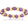 image:imagePure Collection by RossSimons 080 ct tw Amethyst Bead Stretch Ring With 14kt Yellow GoldAmethyst