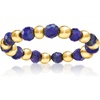 image:imagePure Collection by RossSimons 335mm Lapis Bead Stretch Ring With 14kt Yellow GoldLapis Lazuli