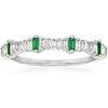 image:imageRossSimons 014 ct tw Diamond and 10 ct tw Emerald Ring in 14kt White GoldEmerald
