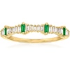 image:imageRossSimons 014 ct tw Diamond and 10 ct tw Emerald Stackable Ring in 14kt Yellow GoldEmerald