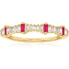 image:imageRossSimons 014 ct tw Diamond and 10 ct tw Ruby Stackable Ring in 14kt Yellow GoldRuby
