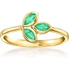 image:imageRossSimons 020 ct tw Emerald Leaf Ring in 10kt Yellow GoldEmerald