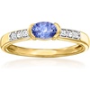 image:imageRossSimons 040 Carat Tanzanite and 10 ct tw White Zircon Ring in 18kt Gold Over SterlingTanzanite