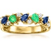 image:imageRossSimons 040 ct tw Sapphire and 20 ct tw Emerald Ring With 10 ct tw White Topaz in 18kt Gold Over SterlingEmerald