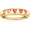 image:imageRossSimons 050 ct tw MultiGemstone Hearts Ring in 14kt Yellow GoldRhodolite Garnet