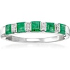 image:imageRossSimons 070 ct tw Emerald Ring With Diamonds in Sterling SilverEmerald