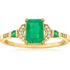 image:imageRossSimons 090 ct tw Emerald Ring With Diamonds in 10kt Yellow GoldEmerald
