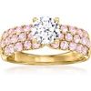 image:imageRossSimons 100 Carat LabGrown Diamond Ring With 100 ct tw Pink Sapphires in 14kt Yellow GoldDiamond