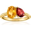 image:imageRossSimons 110 Carat Citrine and 90 Carat Garnet Toi Et Moi Ring in 18kt Gold Over SterlingCitrine