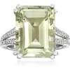 image:imageRossSimons 1100 Carat Prasiolite and 10 ct tw White Topaz Ring in Sterling Silverprasiolitequartz