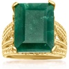 image:imageRossSimons 1250 Carat Emerald MultiRow Ring in 18kt Gold Over SterlingEmerald
