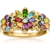 image:imageRossSimons 134 ct tw MultiGemstone Floral Ring in 18kt Gold Over SterlingAmethyst