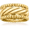 image:imageRossSimons 14kt Yellow GoldPlated Beaded Border RingNo Gemstone