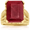 image:imageRossSimons 1500 Carat Ruby MultiRow Ring in 18kt Gold Over SterlingRuby