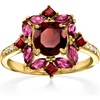 image:imageRossSimons 190 ct tw Garnet and 80 ct tw Rhodolite Garnet Ring With 10 ct tw White Topaz in 18kt Gold Over SterlingGarnet