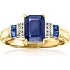 image:imageRossSimons 210 ct tw Sapphire Ring With Diamonds in 14kt Yellow GoldSapphire