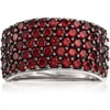image:imageRossSimons 226 ct tw Garnet MultiRow Ring in Sterling SilverGarnet