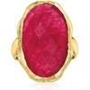 image:imageRossSimons 2500 Carat Pink Quartz Ring in 18kt Gold Over SterlingQuartz