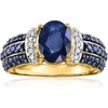 image:imageRossSimons 260 ct tw Sapphire Ring With Diamonds in 14kt Yellow GoldSapphire