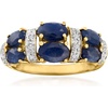 image:imageRossSimons 280 ct tw Sapphire Ring With Diamonds in 14kt Yellow GoldSapphire