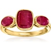 image:imageRossSimons 330 ct tw Ruby 3Stone Ring in 18kt Gold Over SterlingRuby