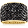 image:imageRossSimons 380 ct tw Pave Black Spinel Ring in 18kt Gold Over SterlingSpinel