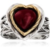 image:imageRossSimons 400 Carat Garnet Heart Ring in Sterling Silver and 14kt Yellow GoldGarnet