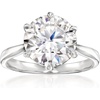 image:imageRossSimons 400 Carat Moissanite Solitaire Ring in Sterling SilverMoissanite