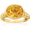 image:imageRossSimons 450 Carat Oval Citrine Ring in 18kt Gold Over SterlingCitrine