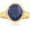 image:imageRossSimons 450 Carat Sapphire Ring With Diamonds in 14kt Yellow GoldSapphire