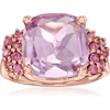 image:imageRossSimons 490 Carat Amethyst and 60 ct tw Rhodolite Garnet Ring in 18kt Rose Gold Over SterlingAmethyst
