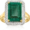 image:imageRossSimons 550 Carat Emerald and 20 ct tw Diamond Ring in 14kt Yellow GoldEmerald